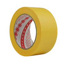 3M單面平板紙精細分界遮蔽膠帶， 黃色244-48mm*50m